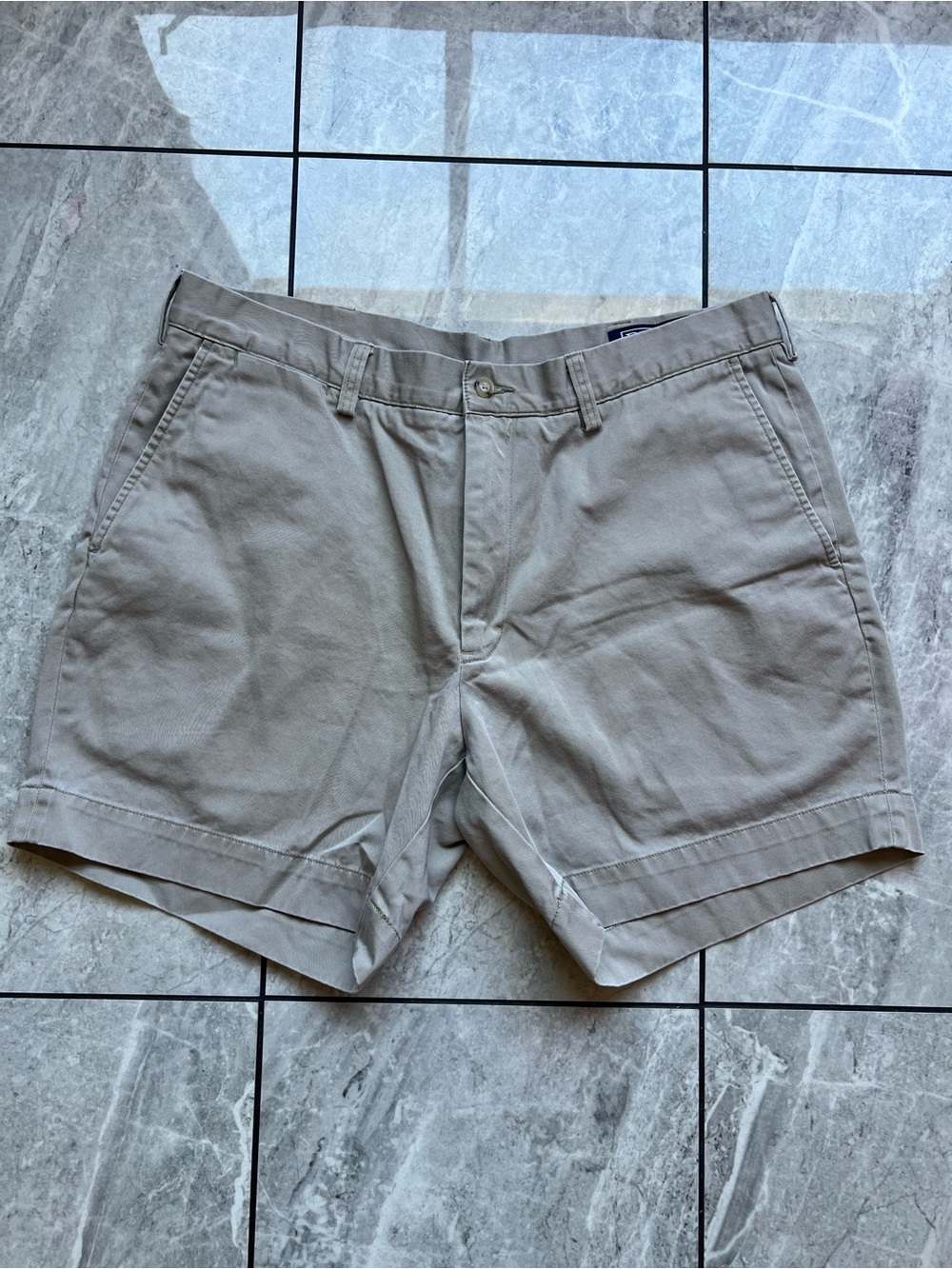 Polo Ralph Lauren Mens Chino 6”Classic Fit Khaki Performance Golf Shorts Logo 36